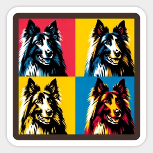 Belgian Tervuren Pop Art - Dog Lover Gifts Sticker